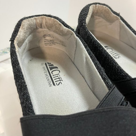 Cliffs by White Mountain, Felice - Black/Gray Slip-ons Flats, size 6M - Picture 4 of 7